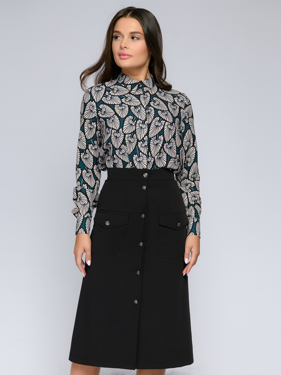 

Блуза женская 1001dress DM01693 зеленая 40 RU, DM01693