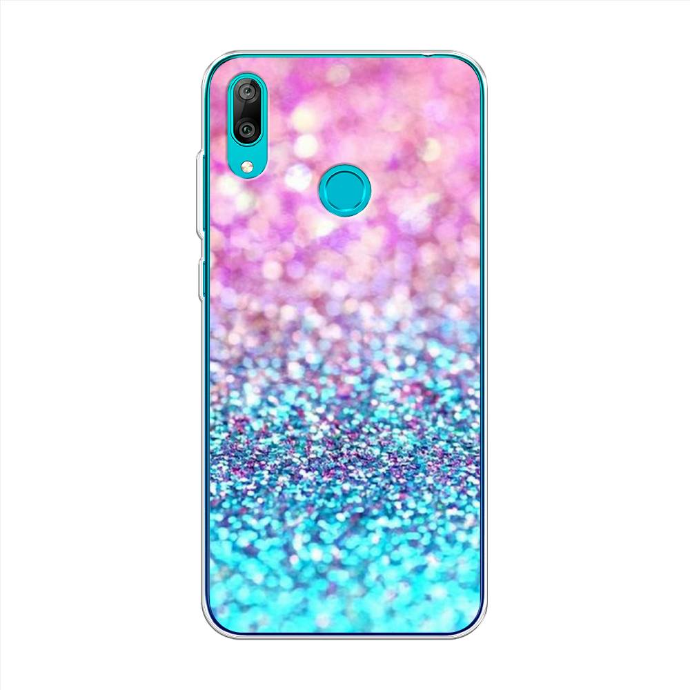 

Чехол Awog "Розово-голубые глиттеры рисунок" для Huawei Y7 2019