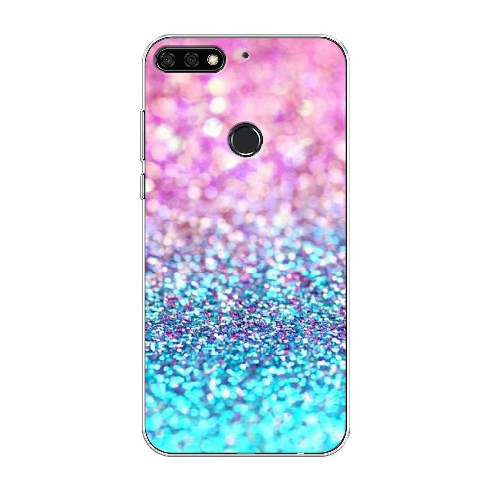 

Чехол Awog "Розово-голубые глиттеры рисунок" для Huawei Y7 Prime 2018