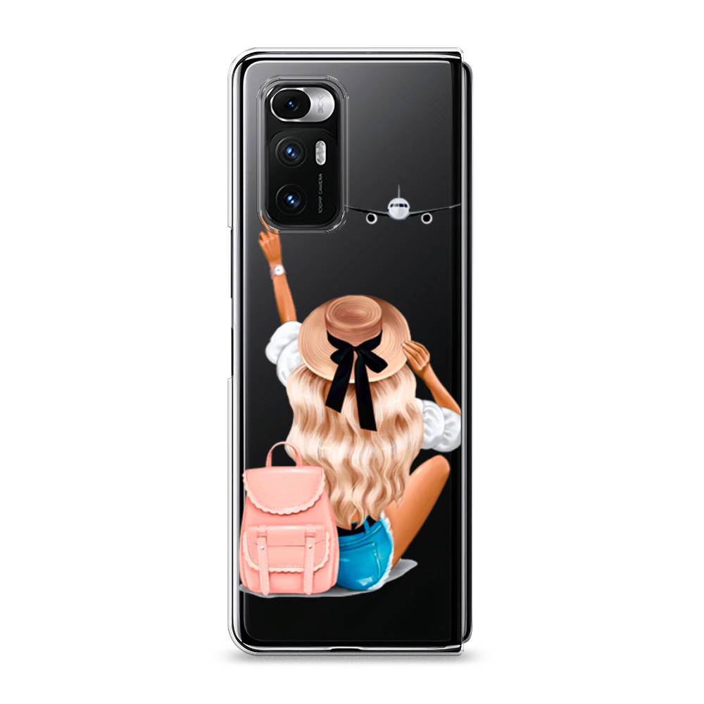 фото Силиконовый чехол "автостопом самолетом" на xiaomi mi mix fold awog