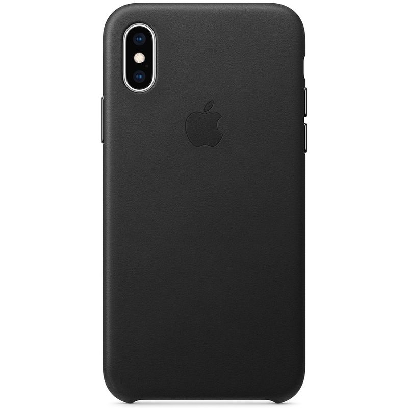 фото Клип-кейс apple leather case для iphone xs чёрный