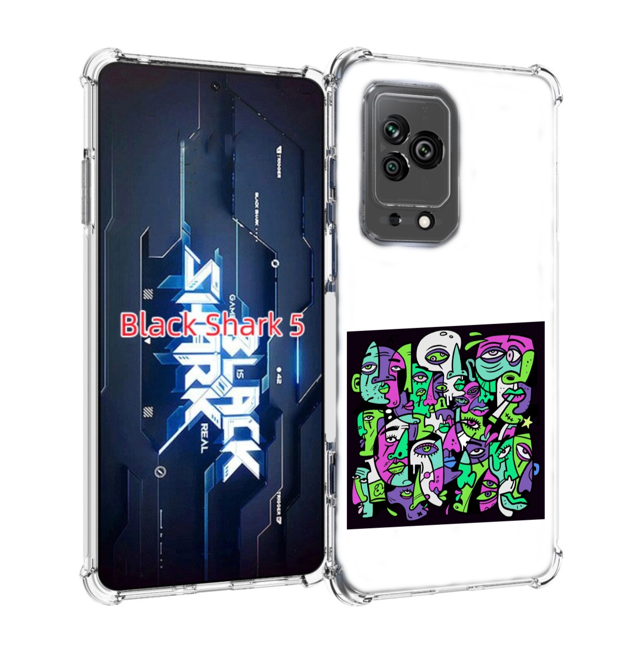 

Чехол MyPads Кривой эфир ATL для Xiaomi Black Shark 5, Прозрачный, Tocco
