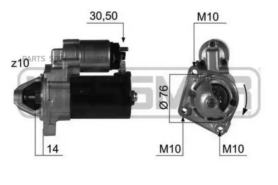 

Стартер ERA 12V 1,1 Kw 220411