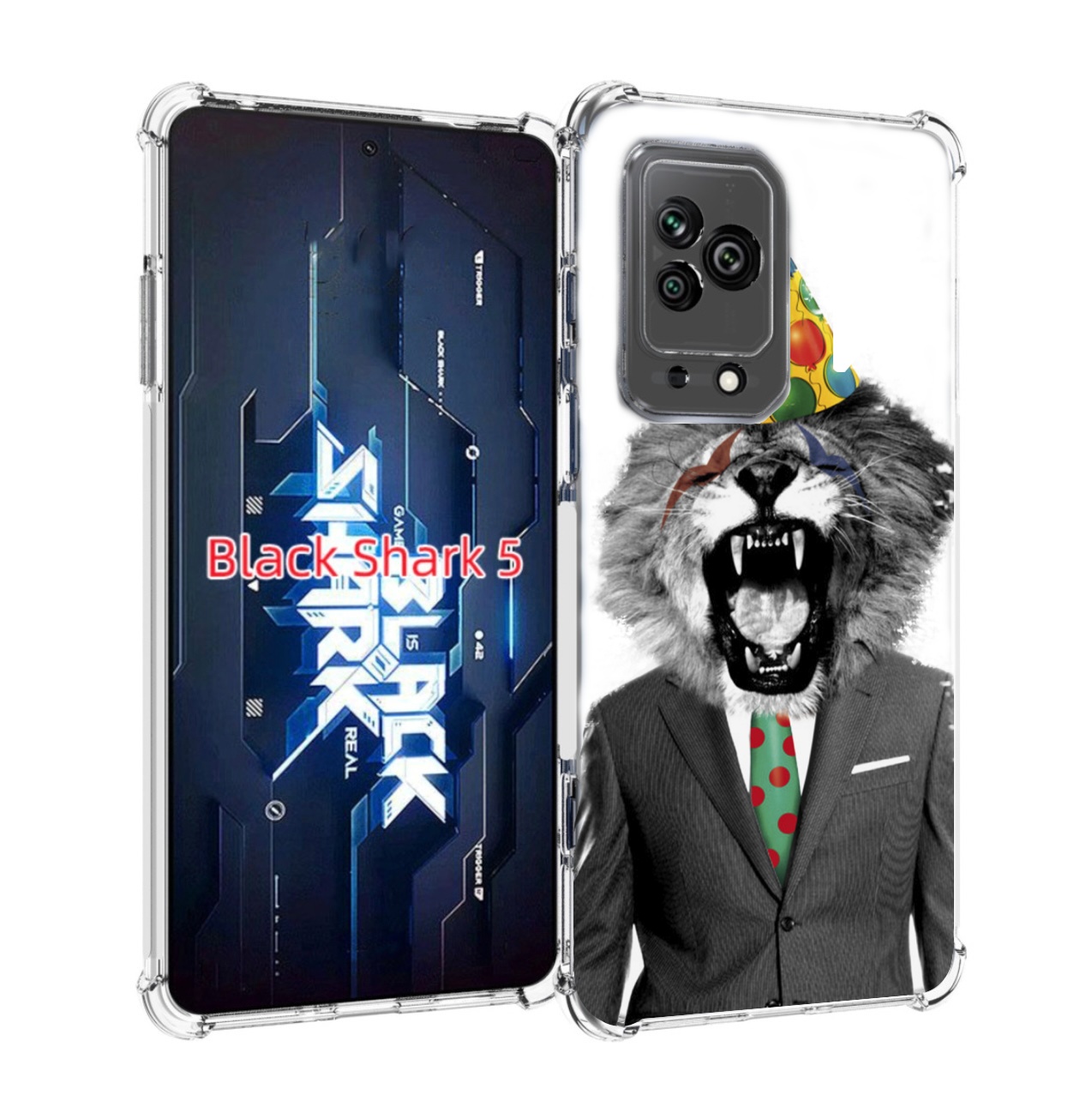 

Чехол MyPads Лев в галстуке для Xiaomi Black Shark 5, Прозрачный, Tocco
