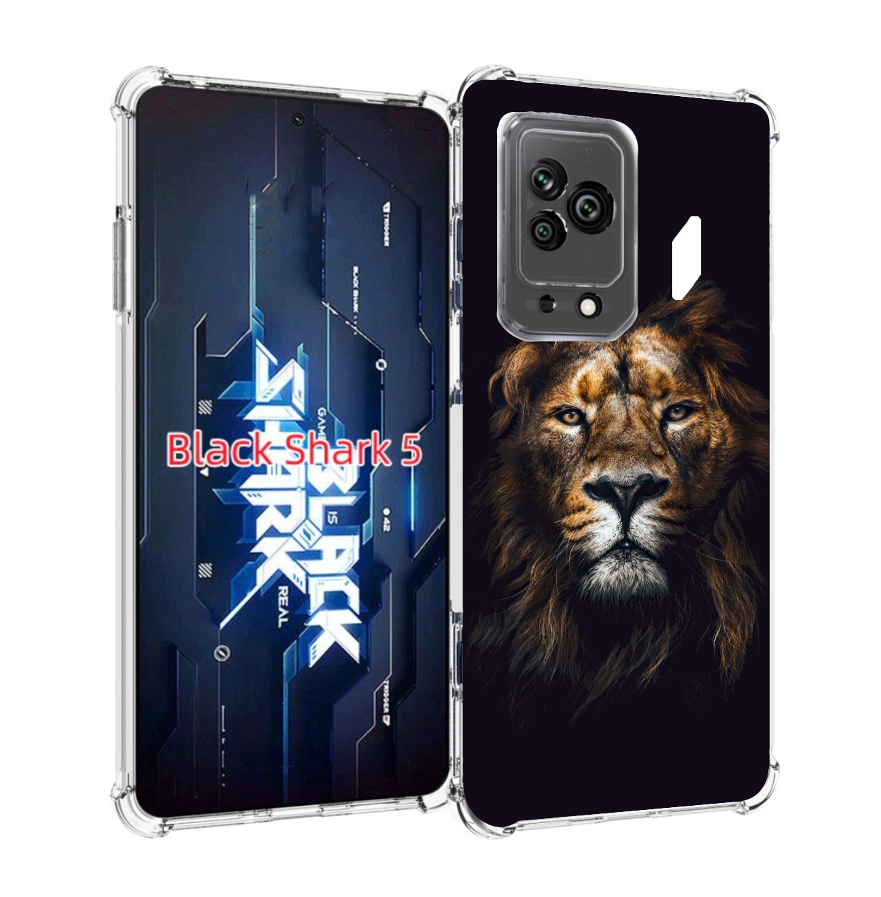 

Чехол MyPads Лев-в-тени мужской для Xiaomi Black Shark 5, Прозрачный, Tocco
