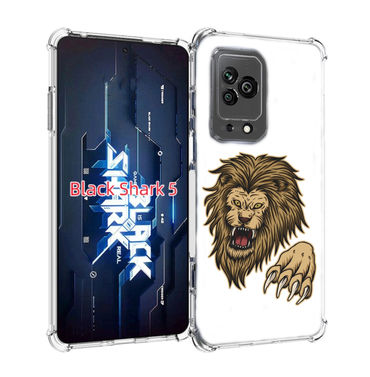 

Чехол MyPads Лев-завоеватель мужской для Xiaomi Black Shark 5, Прозрачный, Tocco