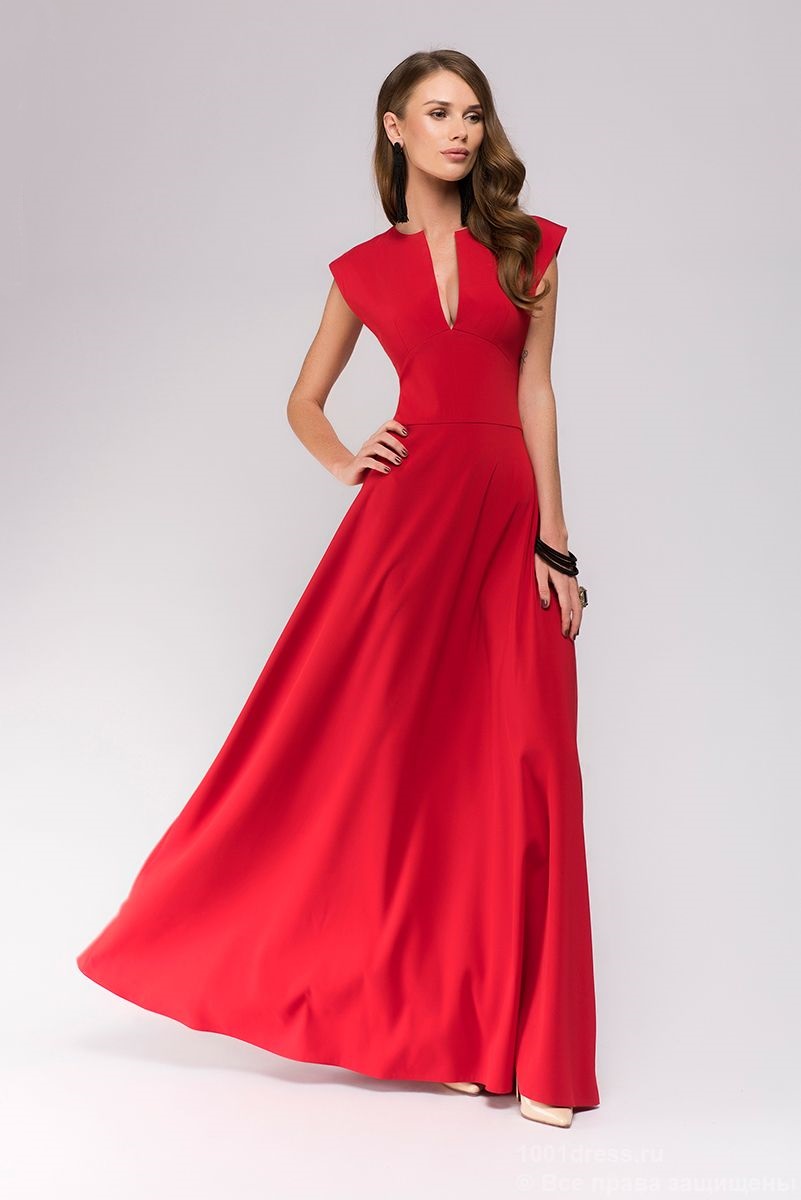 Платье женское 1001dress DM00697 красное 44 RU