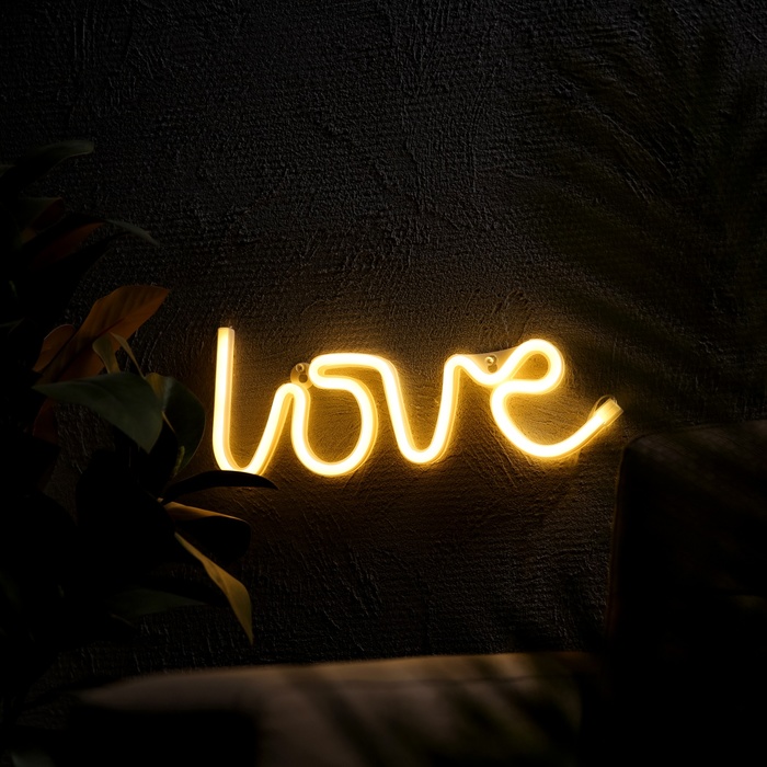 

Неоновая вывеска Luazon Lighting Любовь, 35x13 см, Т/БЕЛЫЙ, Любовь
