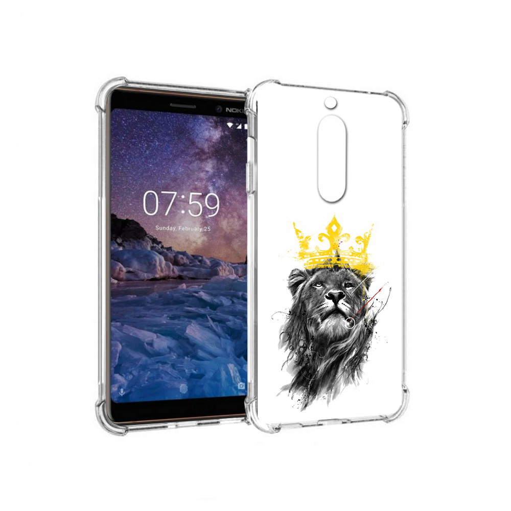 

Чехол MyPads Tocco для Nokia 7 король-лев (PT95887.123.391), Прозрачный, Tocco