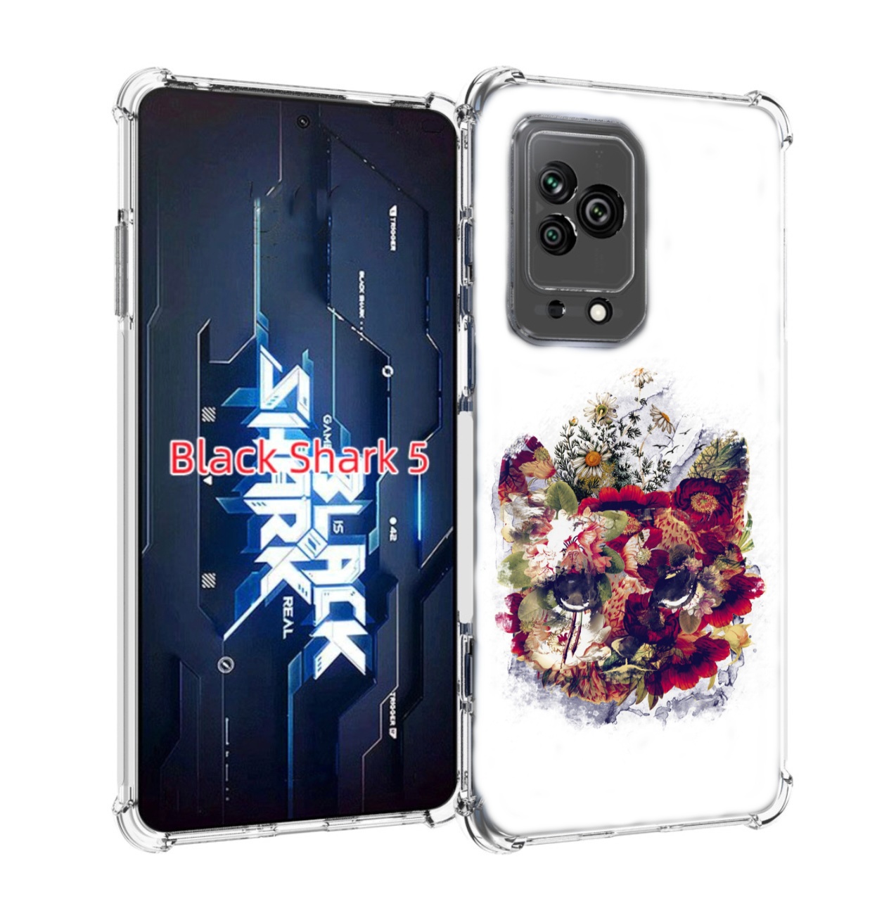 

Чехол MyPads Лиса в цветах-2 для Xiaomi Black Shark 5, Прозрачный, Tocco