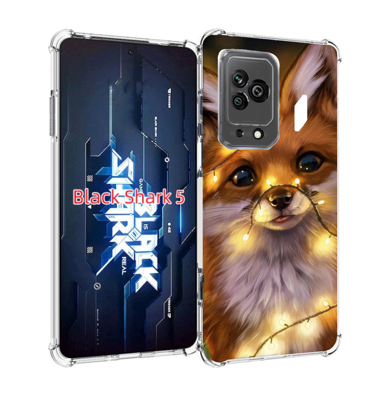 

Чехол MyPads Лисенок-в-гирлянде для Xiaomi Black Shark 5, Прозрачный, Tocco