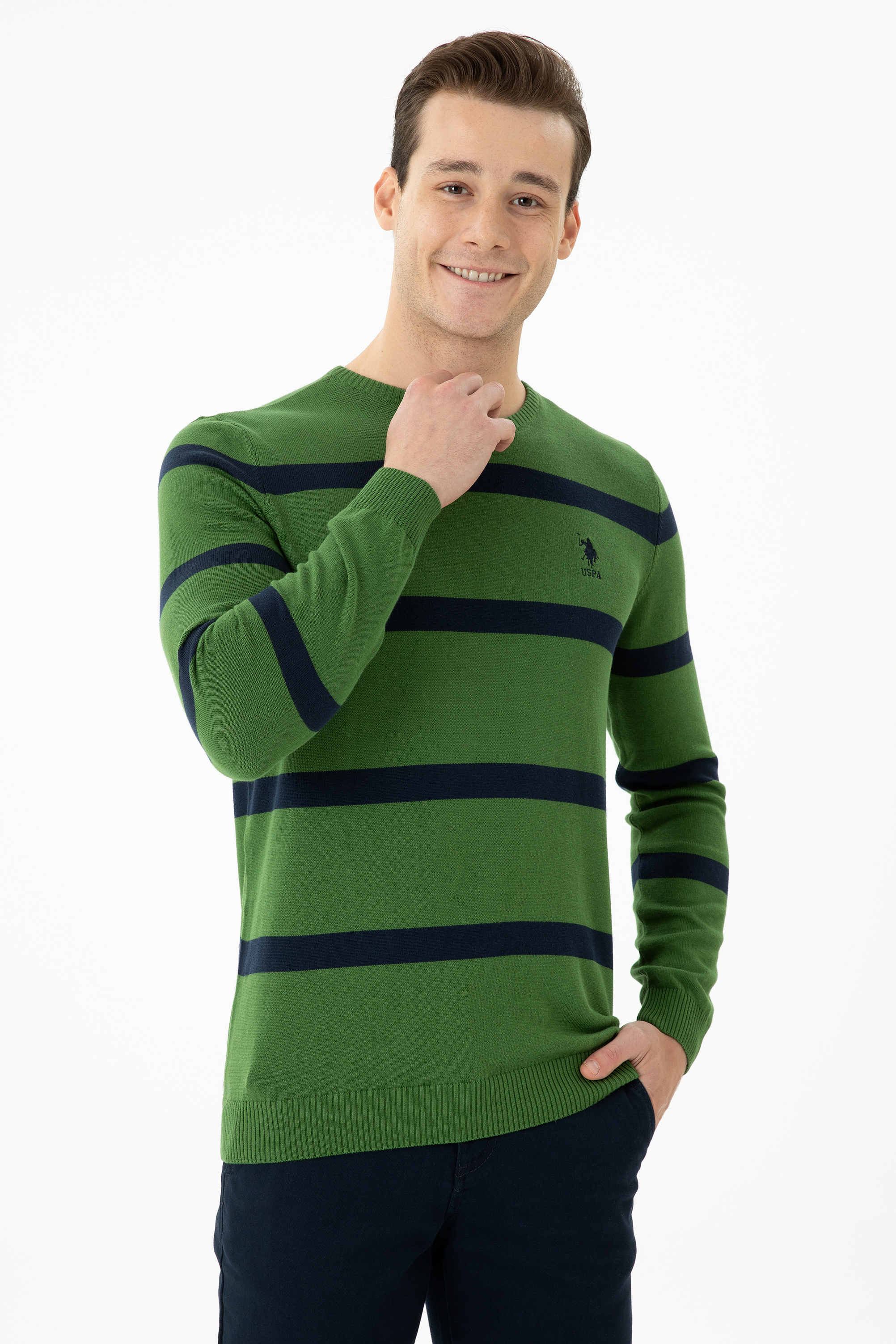 

Джемпер мужской U.S. POLO Assn. G081GL0TK0NOMA зеленый M, G081GL0TK0NOMA