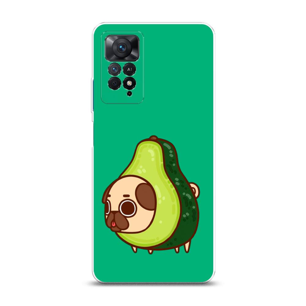 

Чехол на Xiaomi Redmi Note 11 Pro/11 Pro 5G/11E Pro "Мопс авокадик", Зеленый, 314750-1
