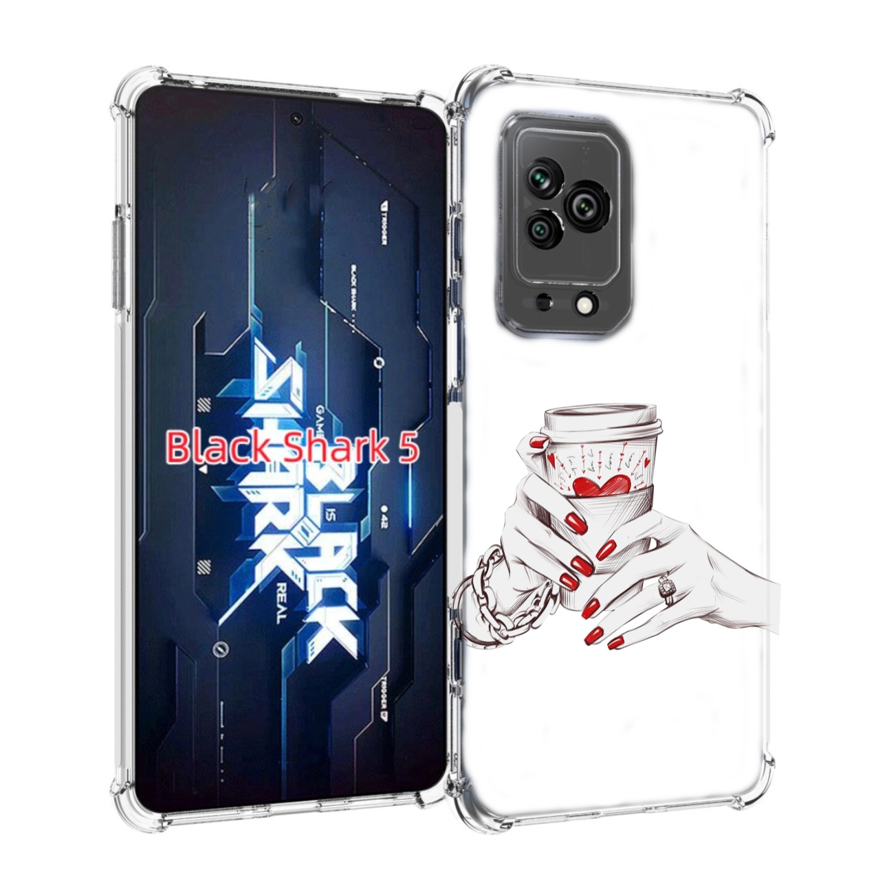 

Чехол MyPads Любовный-стакан для Xiaomi Black Shark 5, Прозрачный, Tocco