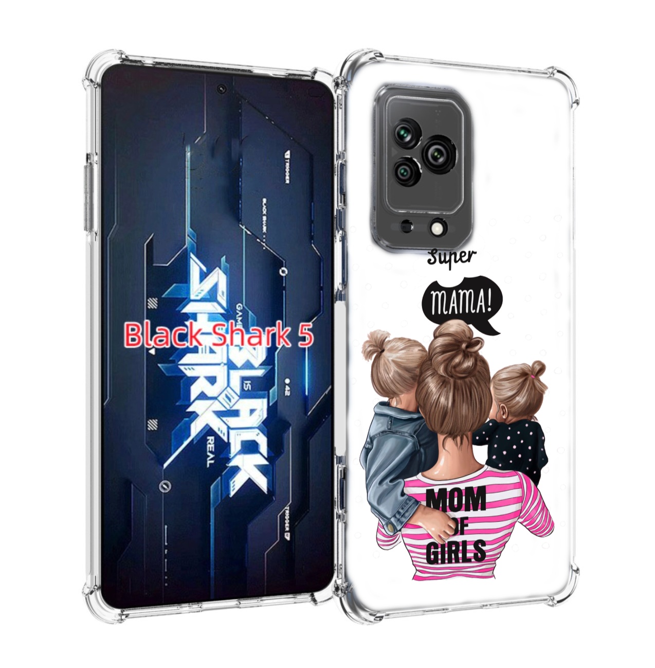 

Чехол MyPads Мама-девочек женский для Xiaomi Black Shark 5, Прозрачный, Tocco