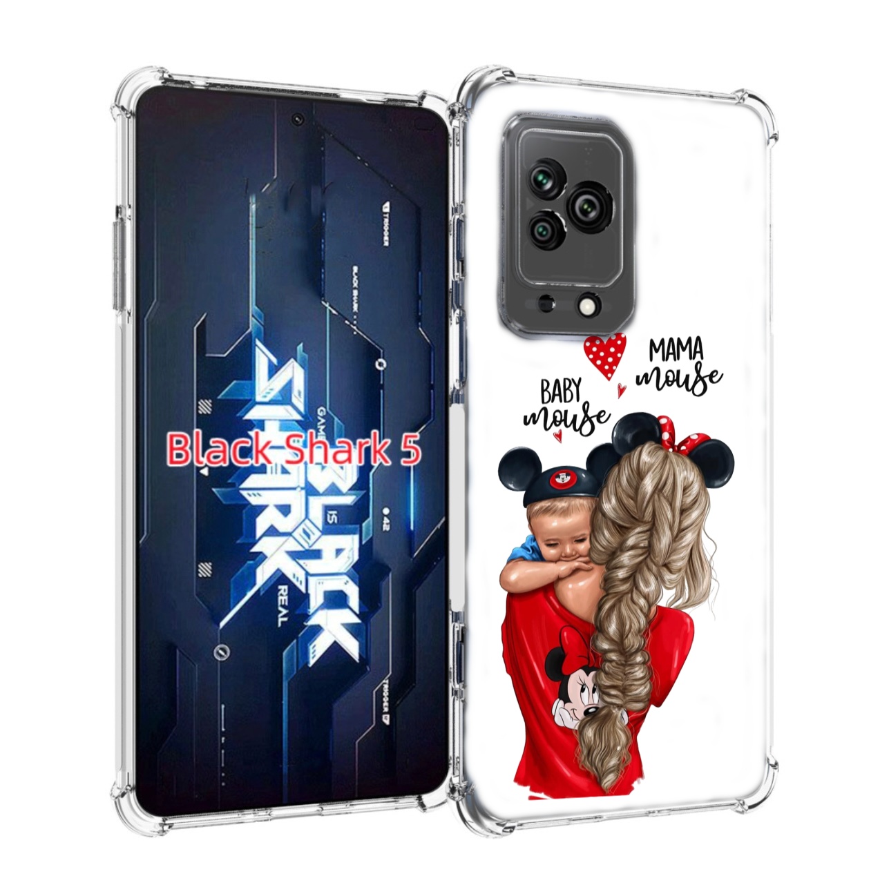 

Чехол MyPads Мама-маус женский для Xiaomi Black Shark 5, Прозрачный, Tocco