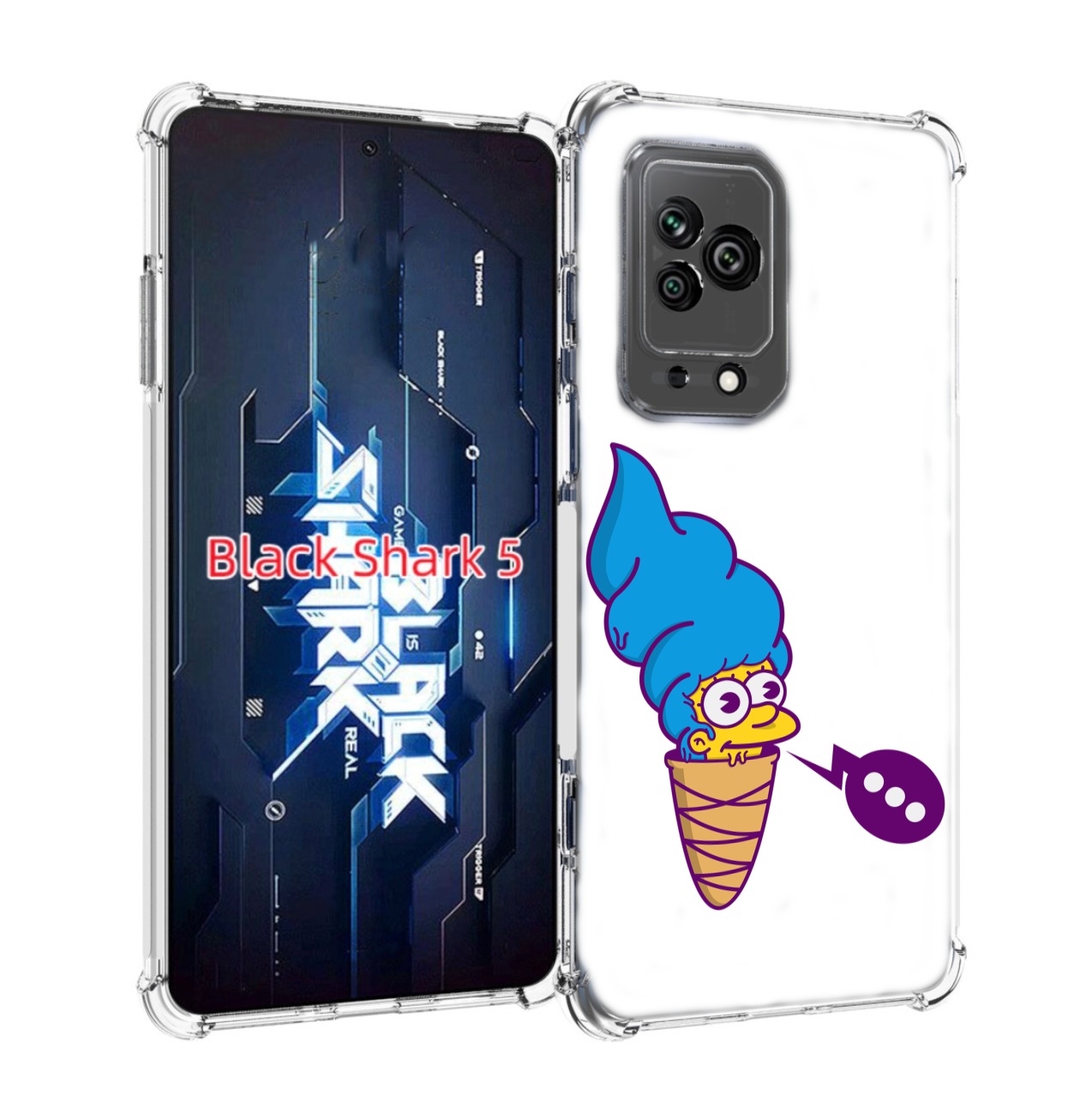 

Чехол MyPads Мардж-рожок для Xiaomi Black Shark 5, Прозрачный, Tocco