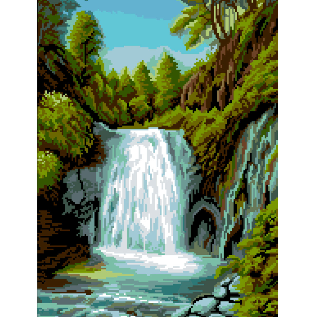 

Набор для вышивания крестом Nitex Водопад, 2027, 42*30 см