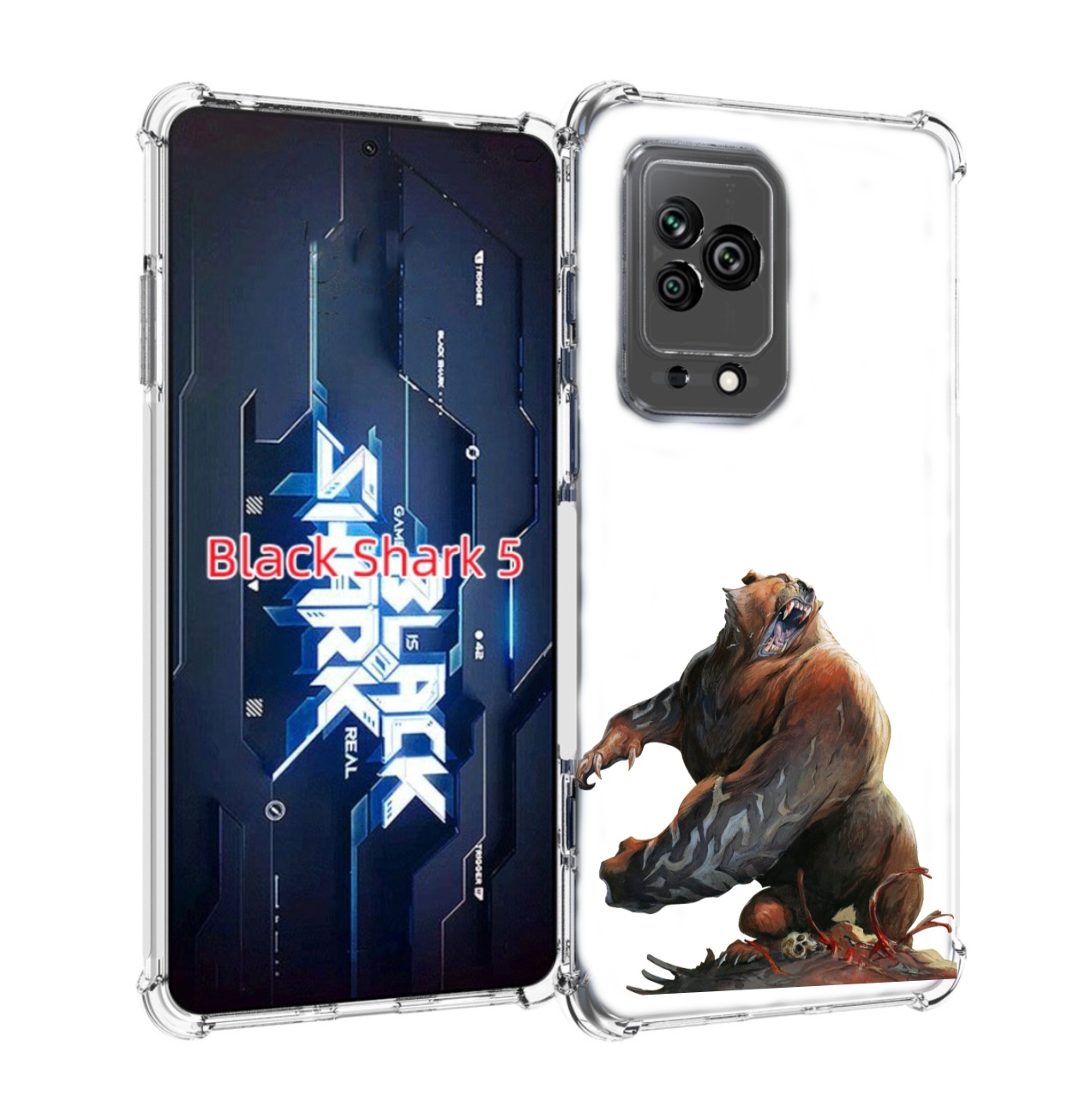 

Чехол MyPads Медведь-жестокий для Xiaomi Black Shark 5, Прозрачный, Tocco