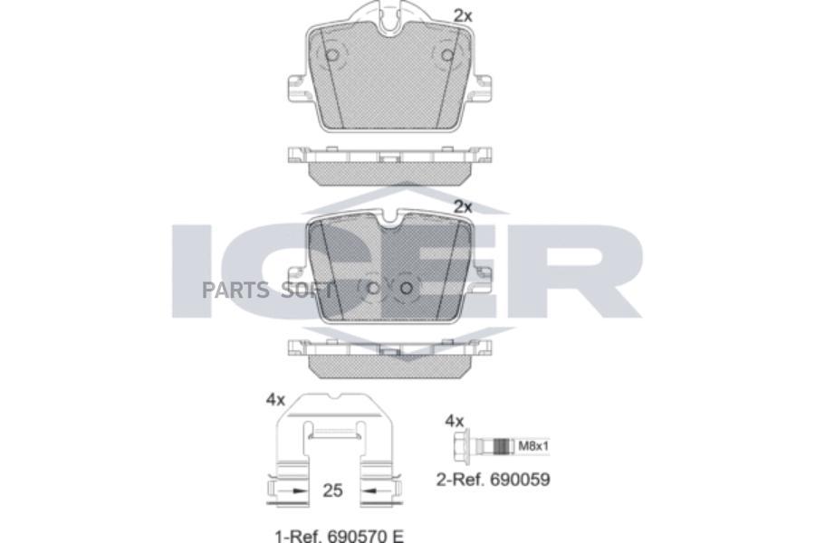 

Колодки дисковые передние \ BMW F10/F11 3.0i/2.0D 10> ICER 182363 182363