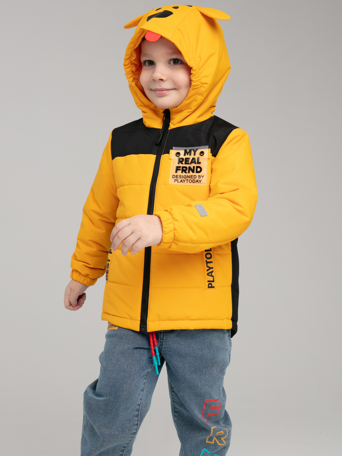 

Куртка детская PlayToday Kids 12312051, жёлтый, черный, 104, Желтый, 12312051