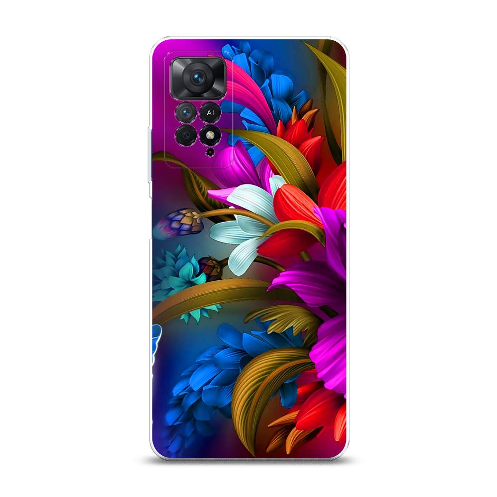 

Чехол на Xiaomi Redmi Note 11 Pro/11 Pro 5G/11E Pro "Фантастические цветы", Фиолетовый;красный;синий, 314750-2