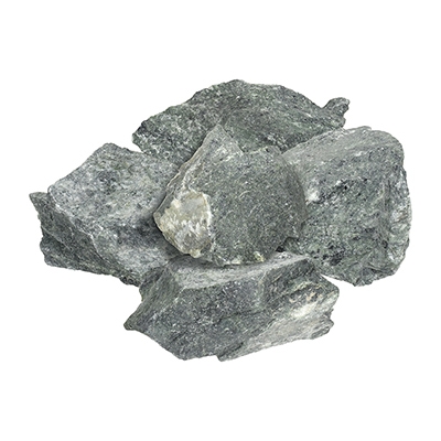 Камень "Серпентинит", колотый, средний (70-140 мм), в коробке 10 кг "Банные штучки" /1