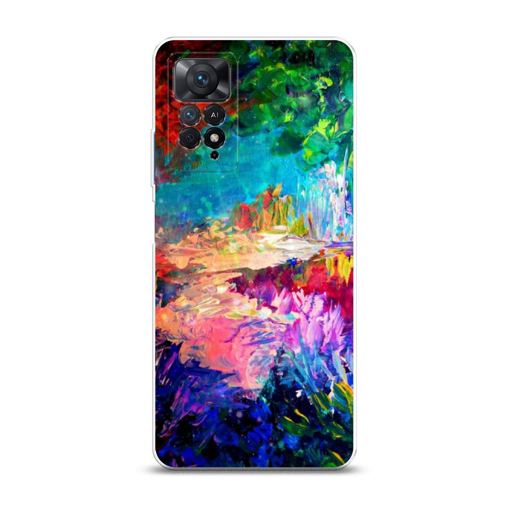 

Чехол на Xiaomi Redmi Note 11 Pro/11 Pro 5G/11E Pro "Лес-гуашь", Синий;розовый;зеленый, 314750-4
