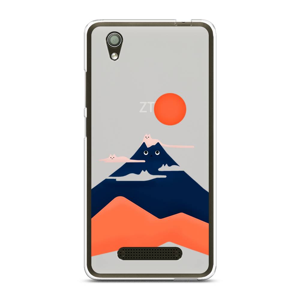

Чехол на ZTE Blade X3 "Кот-гора", Черный;оранжевый, 130650-4