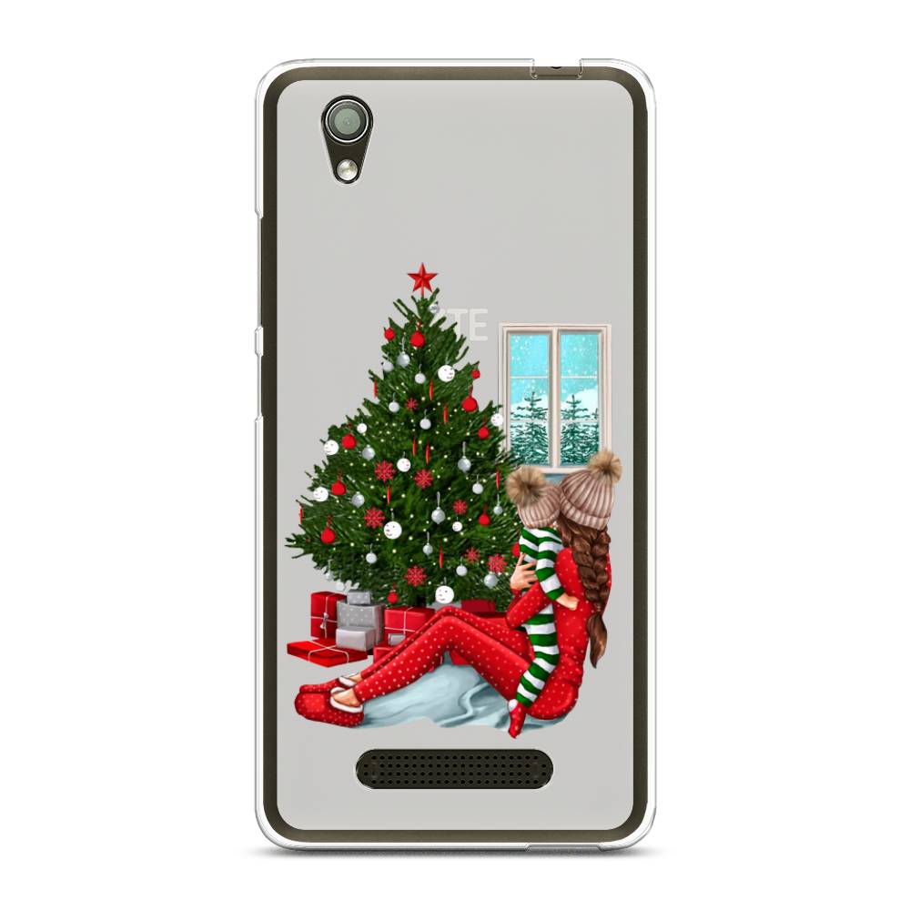 

Чехол на ZTE Blade X3 "Новый год с мамой", Красный;зеленый;голубой, 130650-6