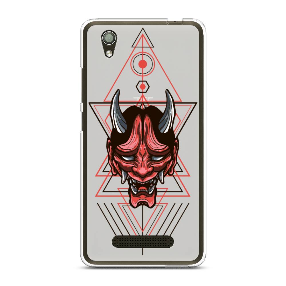 

Чехол на ZTE Blade X3 "Hanya Oni mask", Серый;красный;черный, 130650-4
