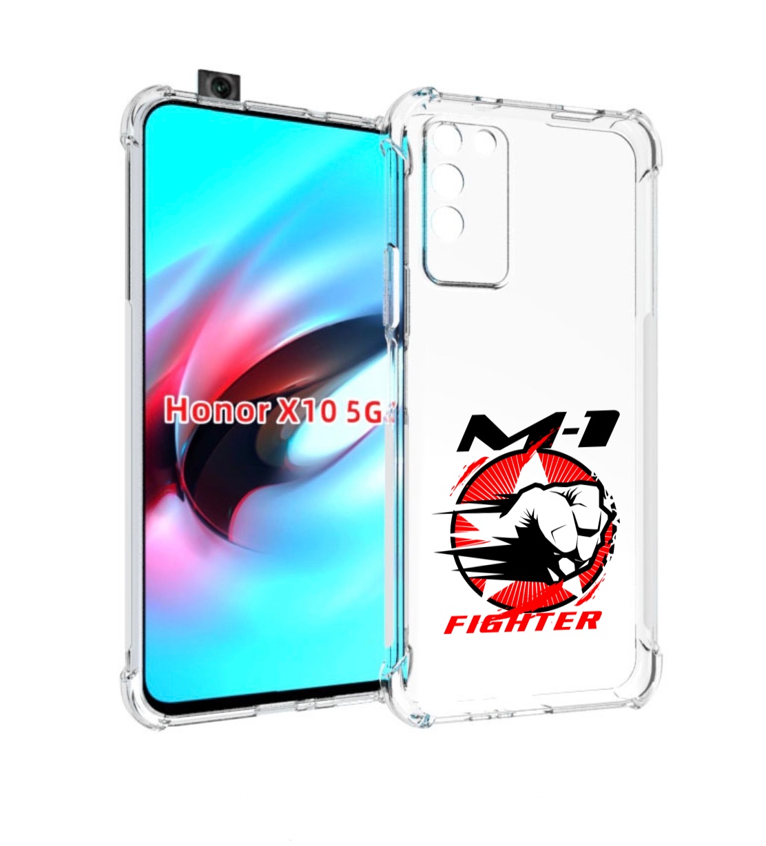 

Чехол MyPads единоборства М-1 для Honor X10, Прозрачный, Tocco