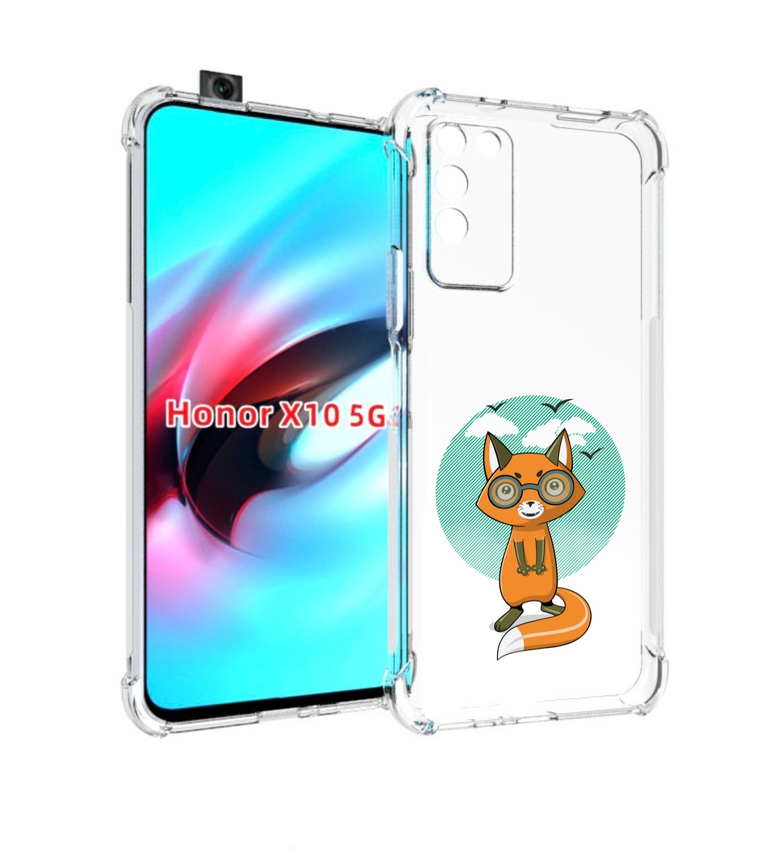 

Чехол MyPads задумчивая лиса для Honor X10, Прозрачный, Tocco