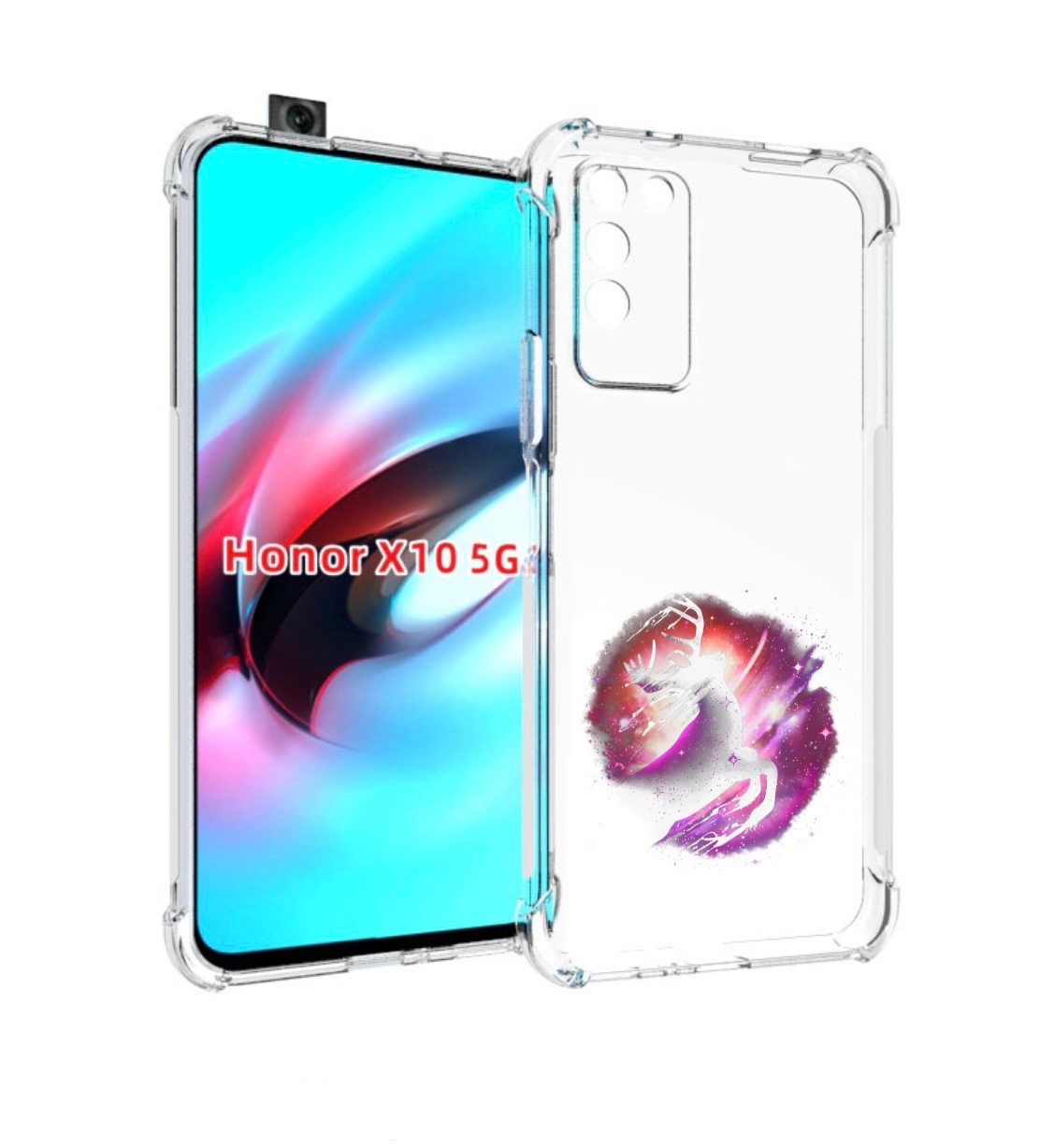 

Чехол MyPads звездный олень для Honor X10, Прозрачный, Tocco