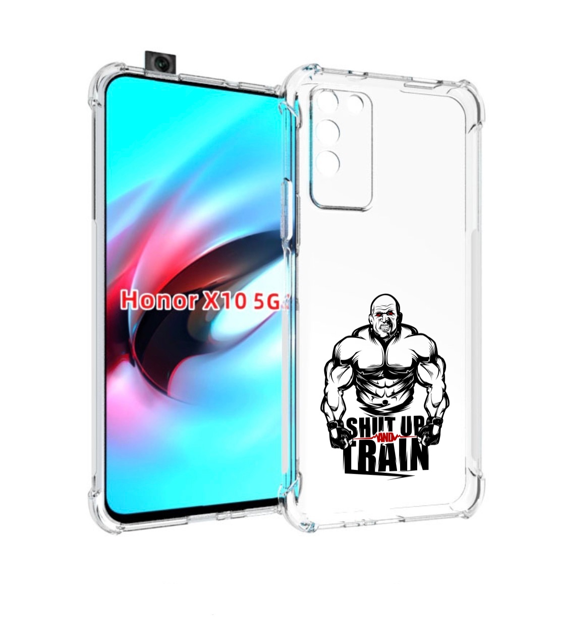 

Чехол MyPads здоровое тело для Honor X10, Прозрачный, Tocco