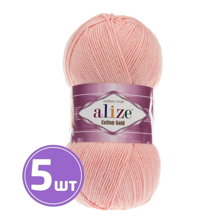 

Пряжа ALIZE Cotton Gold (393), светло-розовый, 5 шт. по 100 г