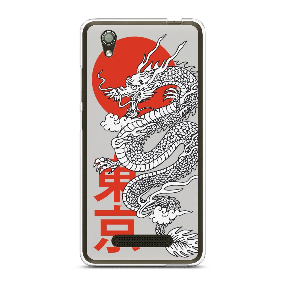 

Чехол на ZTE Blade X3 "Китайский дракон", Черный;красный;белый, 130650-1