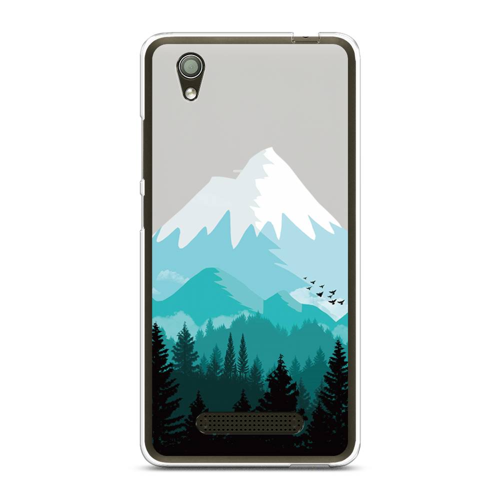 

Чехол на ZTE Blade X3 "Синяя снежная гора", Белый;голубой, 130650-2