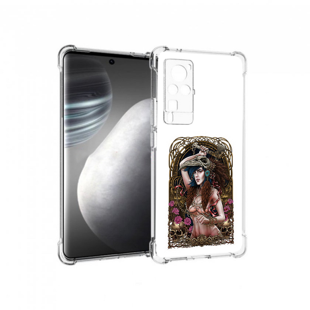 

Чехол MyPads Tocco для Vivo X60 pro красивая девушка рисунок (PT226972.385.407), Прозрачный, Tocco