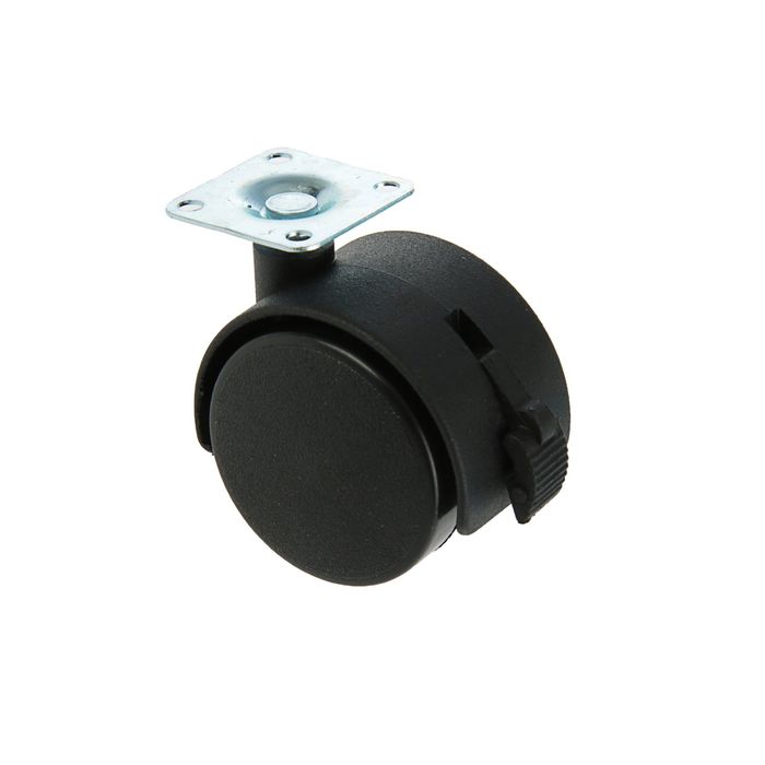 

Колесо мебельное, d=50 мм, на площадке, с тормозом, Черный