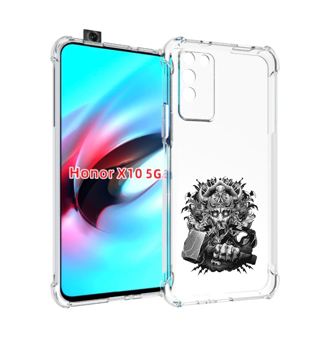 

Чехол MyPads злой тор для Honor X10, Прозрачный, Tocco