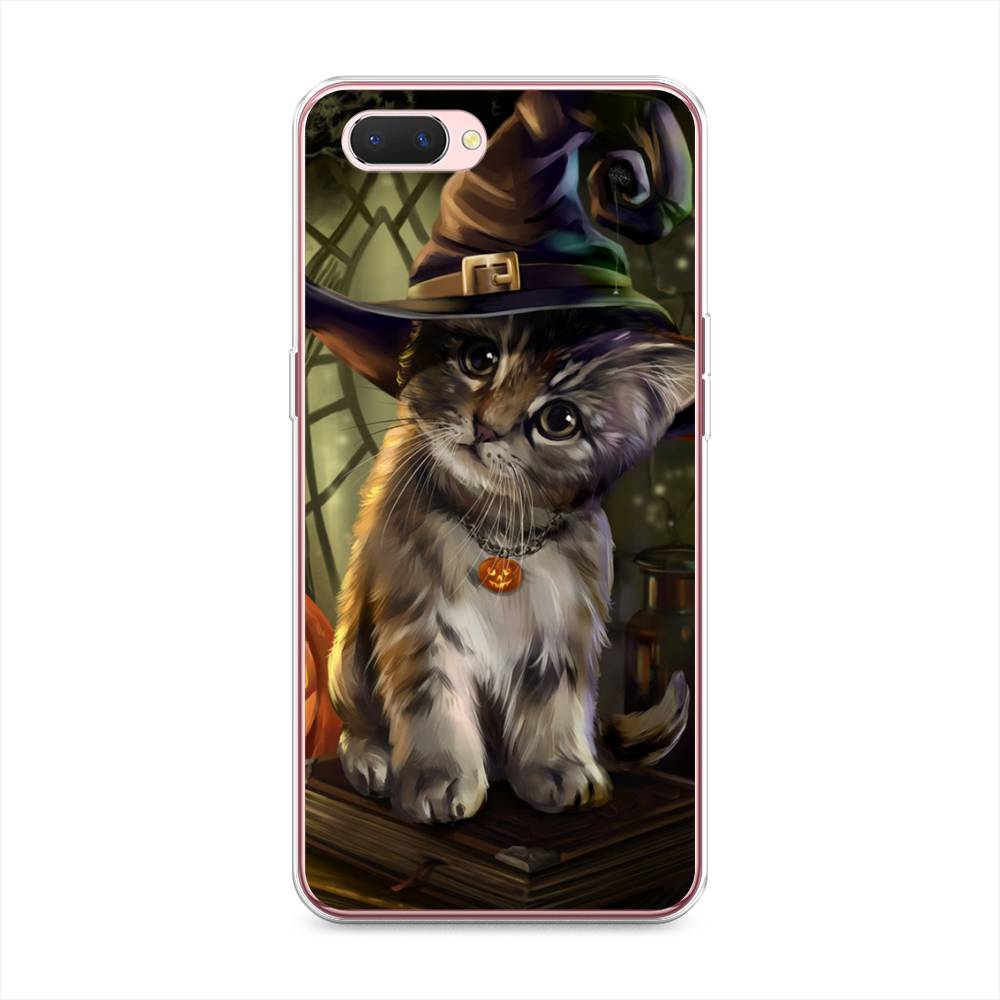 

Чехол Awog на Oppo A3s "Кот на Хэллоуин", Разноцветный, 252050-2