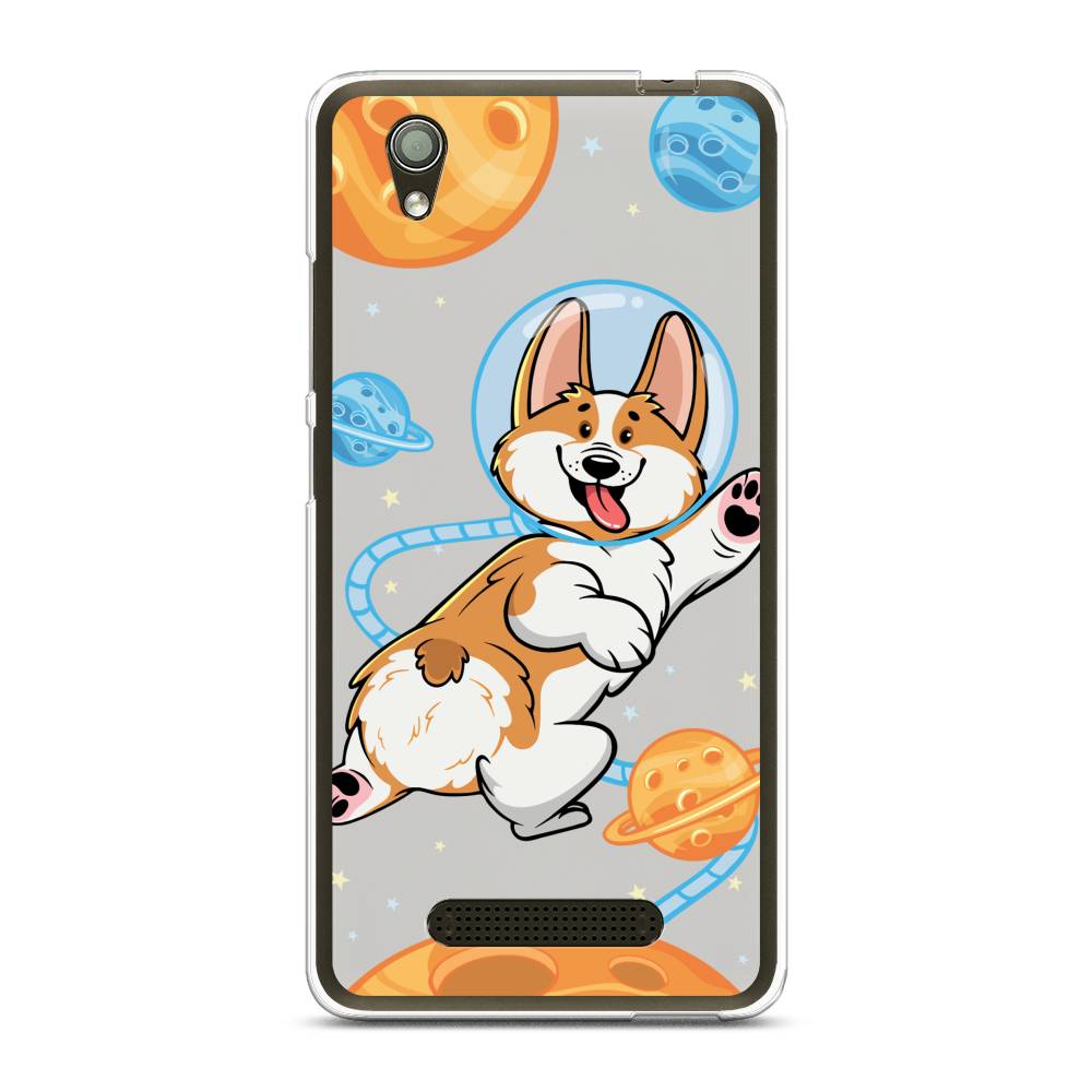 

Чехол на ZTE Blade X3 "Корги-космонавт", Голубой;бежевый;белый, 130650-1