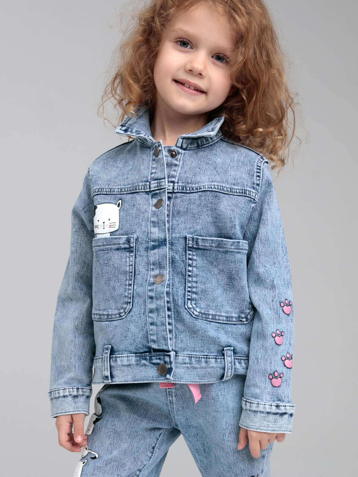

Куртка джинсовая детская PlayToday Kids 12322082, голубой, 104, 12322082