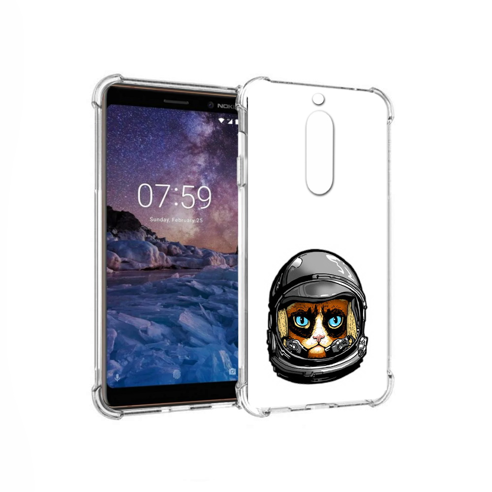 

Чехол MyPads Tocco для Nokia 7 кот космонавт (PT95887.123.400), Прозрачный, Tocco