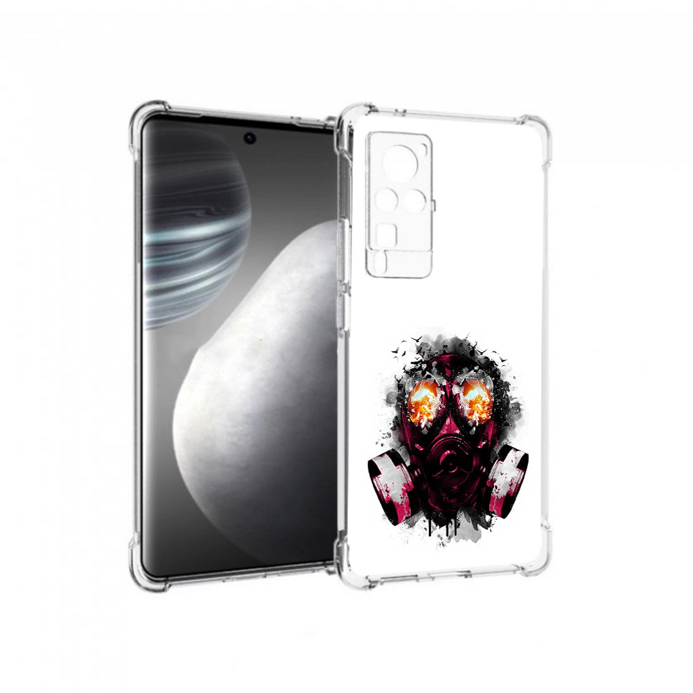 

Чехол MyPads Tocco для Vivo X60 pro красный противогаз (PT226972.385.412), Прозрачный, Tocco