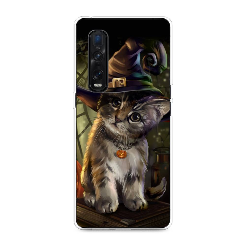 

Чехол Awog на Oppo Find X2 Pro "Кот на Хэллоуин", Разноцветный, 253350-2