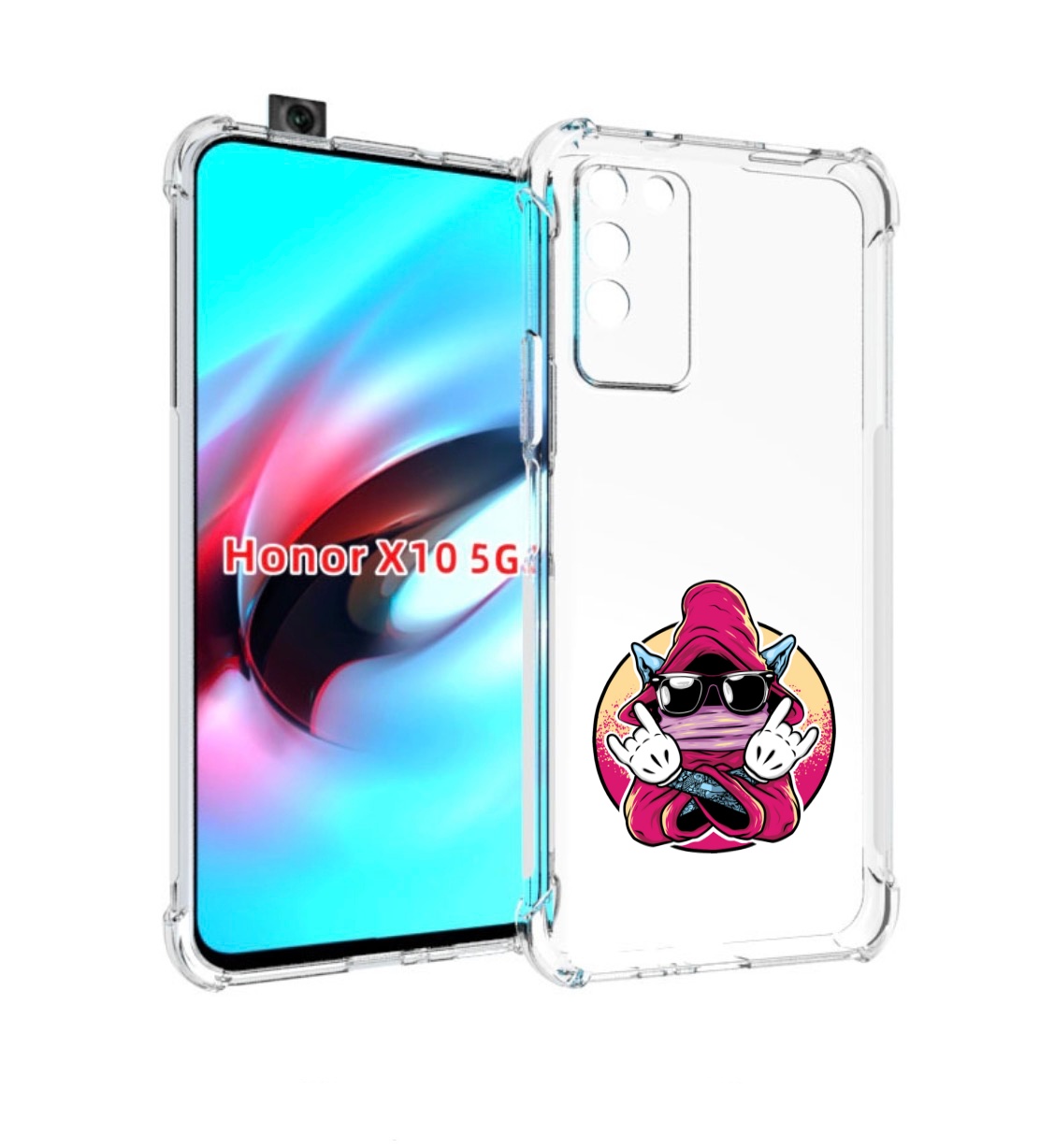 

Чехол MyPads йоу для Honor X10, Прозрачный, Tocco