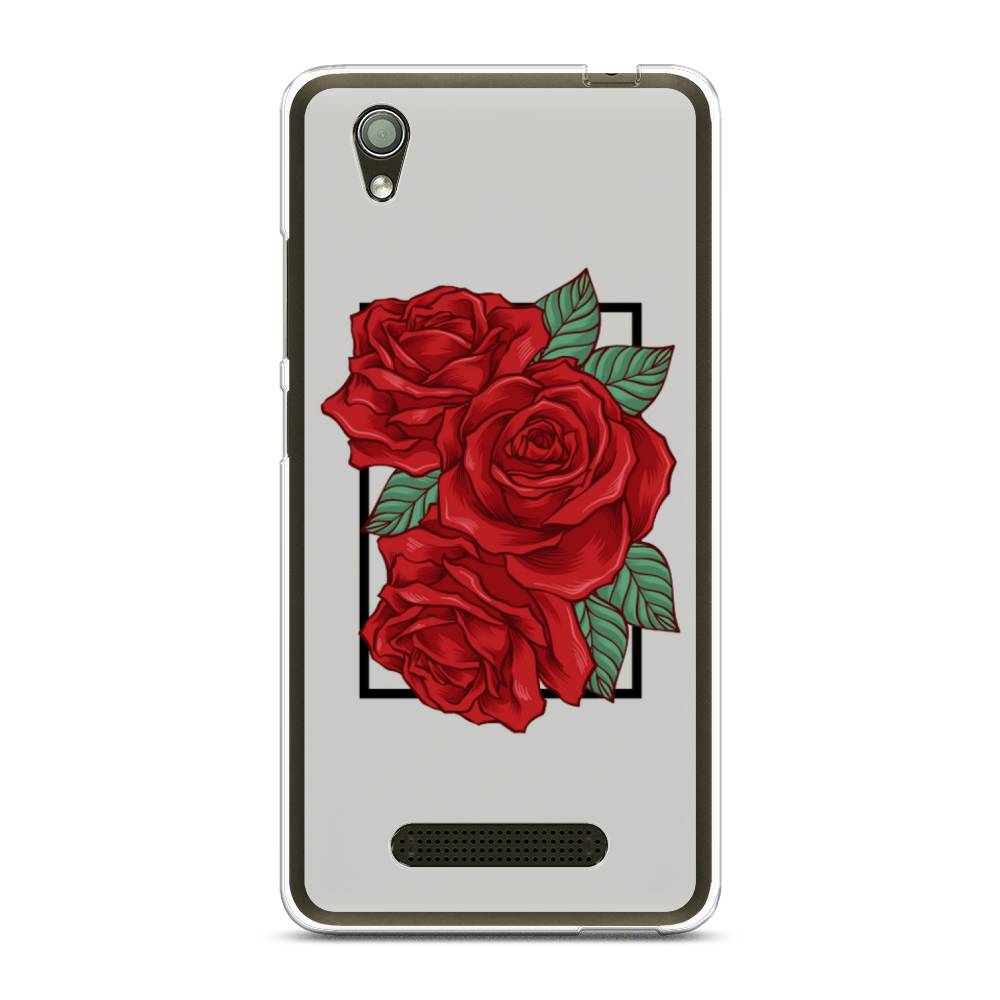 

Чехол на ZTE Blade X3 "Три алые розы", Красный, 130650-2