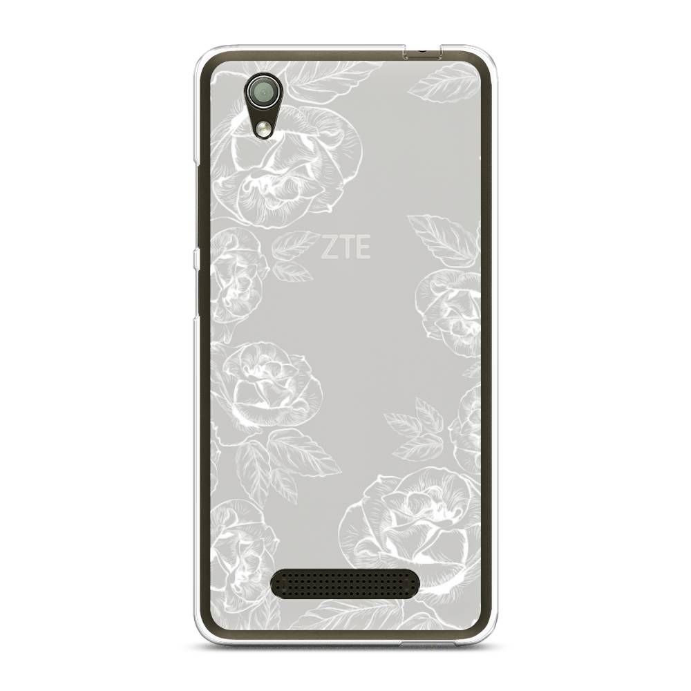 

Чехол на ZTE Blade X3 "Розы графика", Черный;серый, 130650-2